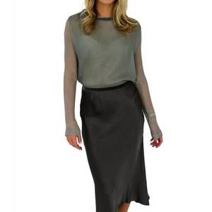 NEW VIVANA UCHITEL hand dyed top in grey